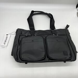 IHKWIP Cargo Catchall Tote with Two Crossbody Straps Metallic Black